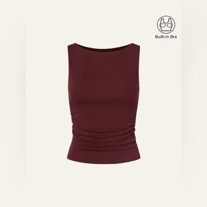 OGL LiteWarm Ruby Boat Neck Brami Tank Top Size Large